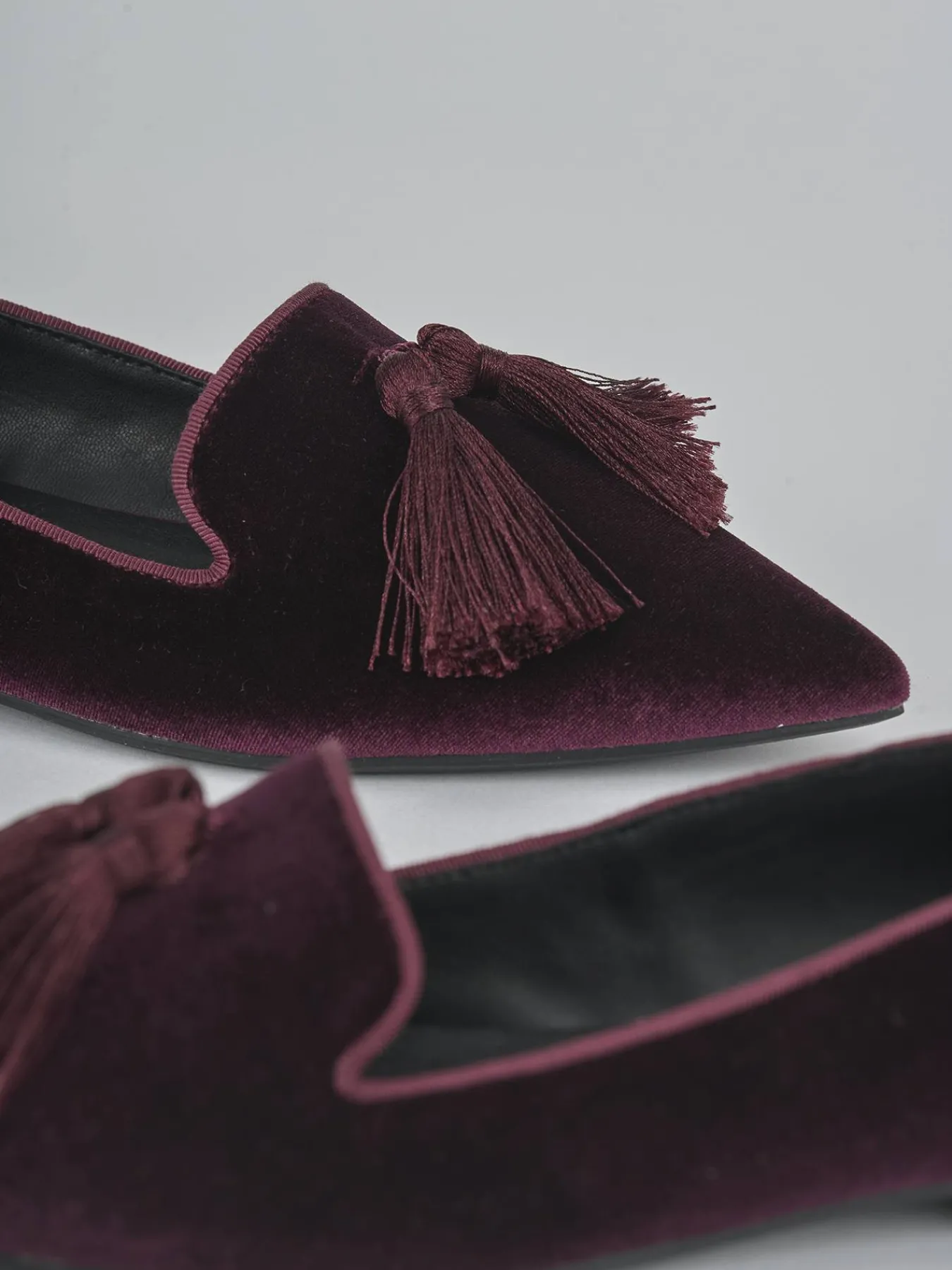 Clearance Ballerine tacco 1cm velluto bordo' Donna Ballerine