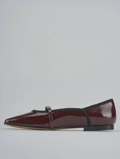 Discount Ballerine tacco 1cm vernice bordo' Donna Ballerine