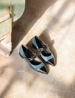 Clearance Ballerine tacco 2cm vernice Donna Ballerine