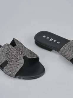 Ciabatta tacco 1 cm pelle Donna Ciabatte