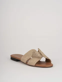 Online Ciabatta tacco 1 cm pelle Donna Ciabatte