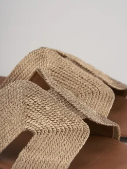 Online Ciabatta tacco 1 cm pelle Donna Ciabatte