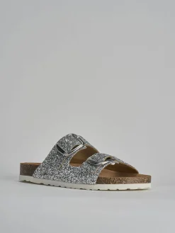 New Ciabatta tacco 1 cm glitter Donna Ciabatte