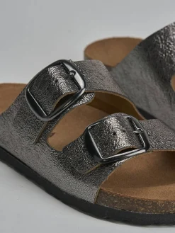 Sale Ciabatta tacco 1 cm pelle Donna Ciabatte