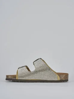 Online Ciabatta tacco 1 cm pelle Donna Ciabatte