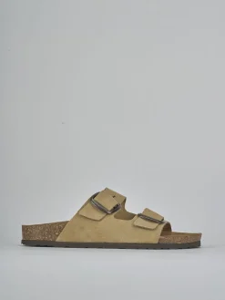 Discount Ciabatta tacco 1 cm camoscio Donna Ciabatte