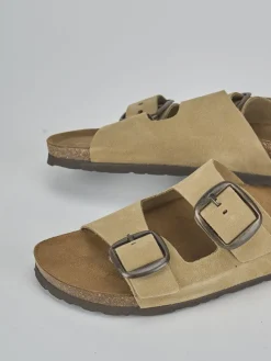 Discount Ciabatta tacco 1 cm camoscio Donna Ciabatte