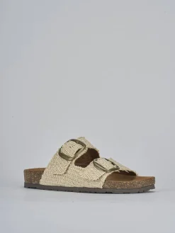 Clearance Ciabatta tacco 1 cm tessuto Donna Ciabatte