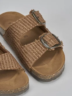 New Ciabatta tacco 1 cm tessuto Donna Ciabatte