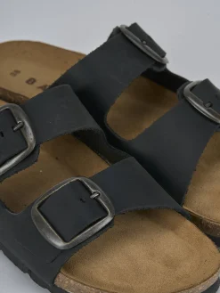 Hot Ciabatta tacco 1 cm nabuk Donna Ciabatte