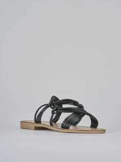 Outlet Ciabatta tacco 1 cm pelle Donna Ciabatte