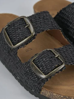 Clearance Ciabatta tacco 1 cm tessuto Donna Ciabatte