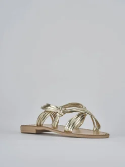 Clearance Ciabatta tacco 1 cm pelle Donna Ciabatte