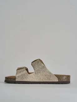 Clearance Ciabatta tacco 1 cm pelle Donna Ciabatte