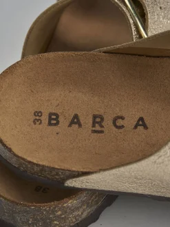 Clearance Ciabatta tacco 1 cm pelle Donna Ciabatte