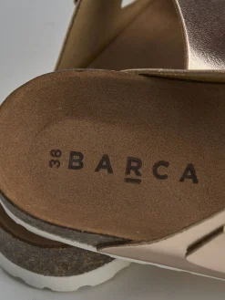 Discount Ciabatta tacco 1 cm laminato Donna Ciabatte