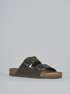 Hot Ciabatta tacco 1 cm testa nabuk Donna Ciabatte