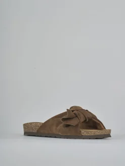 Ciabatte camoscio testa Donna Ciabatte