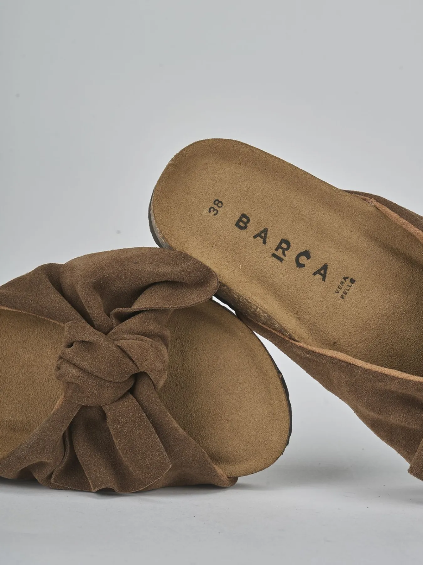 Ciabatte camoscio testa Donna Ciabatte