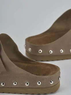 Discount Ciabatte tacco 1cm camoscio Donna Ciabatte