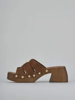 Best Ciabatte tacco 6cm camoscio Donna Ciabatte