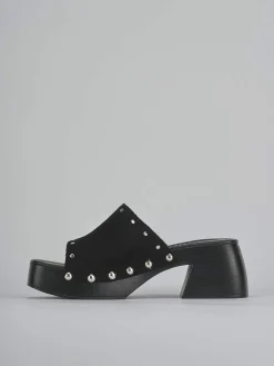 Ciabatte tacco 6cm camoscio Donna Ciabatte