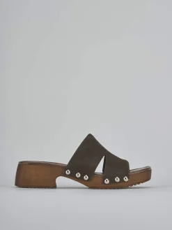 Outlet Ciabatte tacco 3cm camoscio testa Donna Ciabatte