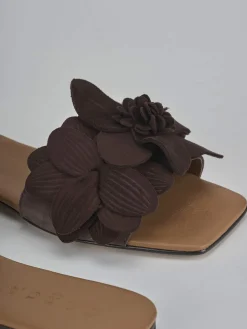 Discount Ciabatte tacco 1cm camoscio testa Donna Ciabatte