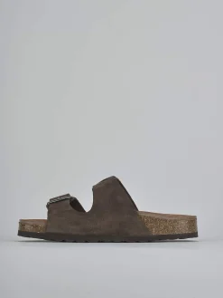 Ciabatte tacco 1cm camoscio testa Donna Ciabatte