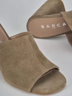 Best Ciabatte tacco 7cm camoscio Donna Ciabatte