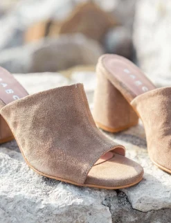 Best Ciabatte tacco 7cm camoscio Donna Ciabatte