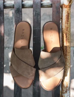 Best Ciabatte tacco 1cm camoscio Donna Ciabatte