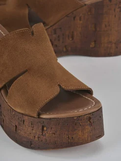 Best Ciabatte tacco 10cm camoscio Donna Ciabatte