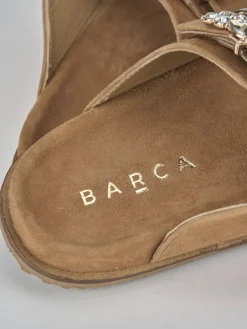 New Ciabatte tacco 1cm camoscio Donna Ciabatte