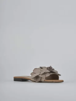 Discount Ciabatte tacco 1cm camoscio Donna Ciabatte