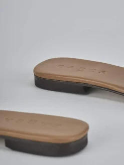 Discount Ciabatte tacco 1cm camoscio Donna Ciabatte