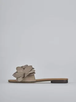 Discount Ciabatte tacco 1cm camoscio Donna Ciabatte