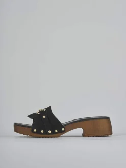 Hot Ciabatte tacco 3cm camoscio Donna Ciabatte