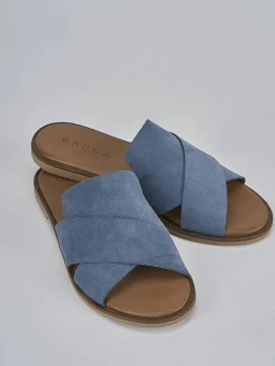 New Ciabatte tacco 1cm camoscio Donna Ciabatte