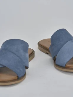 New Ciabatte tacco 1cm camoscio Donna Ciabatte