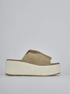 Best Ciabatte tacco 7cm camoscio Donna Ciabatte