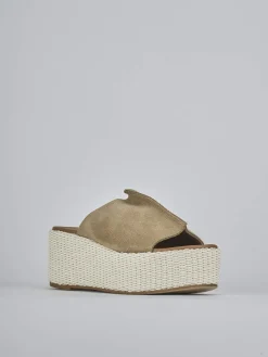 Best Ciabatte tacco 7cm camoscio Donna Ciabatte