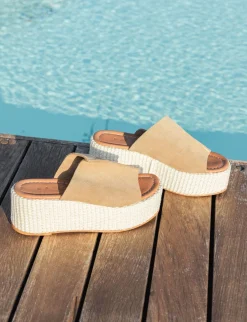 Best Ciabatte tacco 7cm camoscio Donna Ciabatte