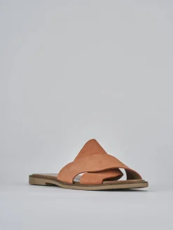 Sale Ciabatte tacco 1cm camoscio Donna Ciabatte