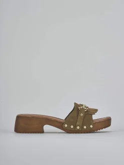 Hot Ciabatte tacco 3cm camoscio Donna Ciabatte