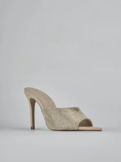 New Ciabatte tacco 10cm camoscio Donna Ciabatte