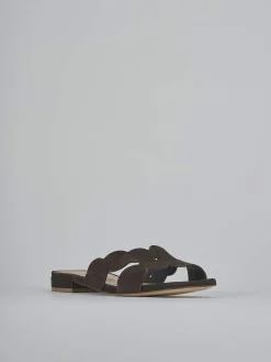 Ciabatte tacco 1cm camoscio testa Donna Ciabatte