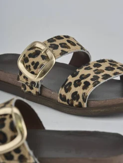 Outlet Ciabatte tacco 1cm cavallino Donna Ciabatte