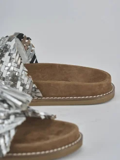 Clearance Ciabatte tacco 1cm laminato Donna Ciabatte