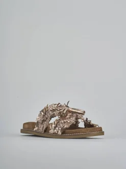 Clearance Ciabatte tacco 1cm laminato Donna Ciabatte